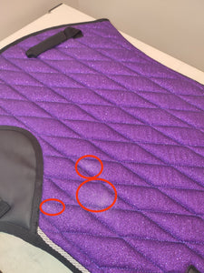 CLEARANCE PRICE! Purple Glitter Saddle Pad Set with Boots