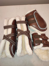 Load image into Gallery viewer, CLEARANCE PRICE! Brown leather jump boots set
