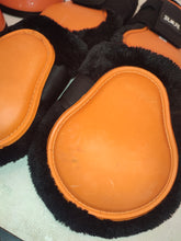 Load image into Gallery viewer, CLEARANCE PRICE! Orange jump boots, bell boots, stirrups