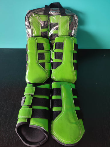 CLEARANCE SALE! Brushing Boots LIME Neoprene Lining