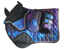 Load image into Gallery viewer, Saddle Pad Set with Brushing Boots GALAXY