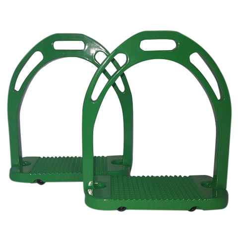 CLEARANCE PRICE! Wide Base Stirrups Green