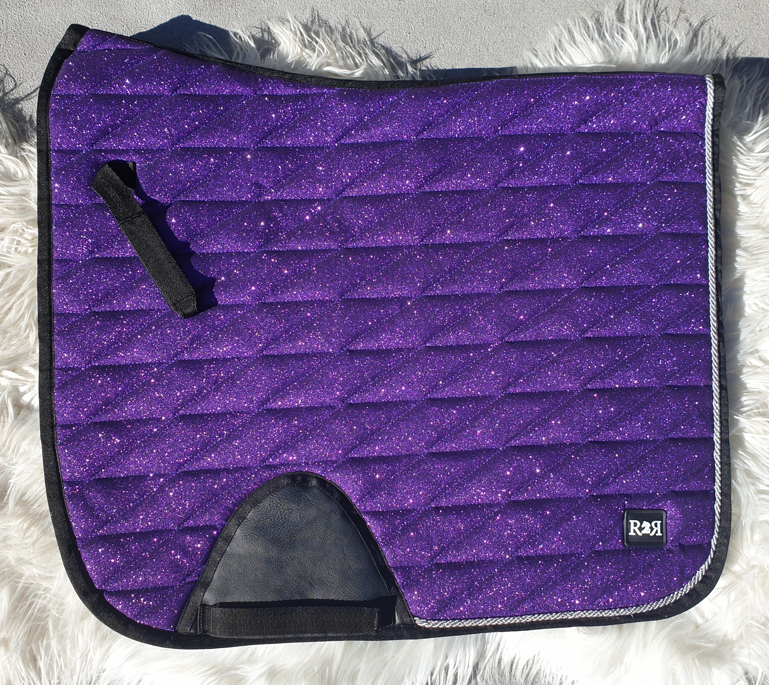 Sottosella Equipride Per Dressage – Tessuto Glitter Borragna (Borgogna) – Nuovo
