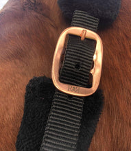 Load image into Gallery viewer, CLEARANCE PRICE! R2R Fluffy Halter Rose Gold Fittings BLACK
