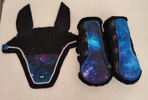 CLEARANCE PRICE! Brushing Boots + Bonnet GALAXY